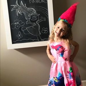 Adorable toddler girl Troll dress